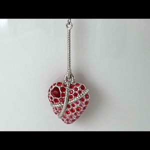 Swarovski two-sided Pink Heart Pendant
